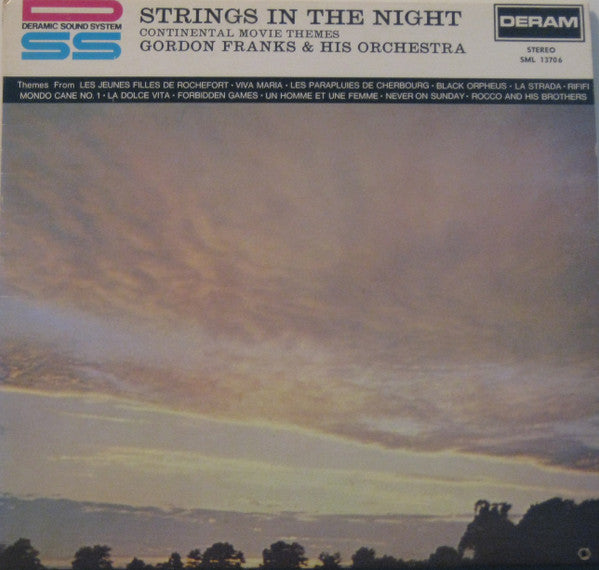 Gordon Franks & His Orchestra* – Strings In The Night (Continental Movie Themes) (Vg,Vg+)