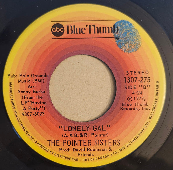 The Pointer Sisters – Having A Party (Vg+)