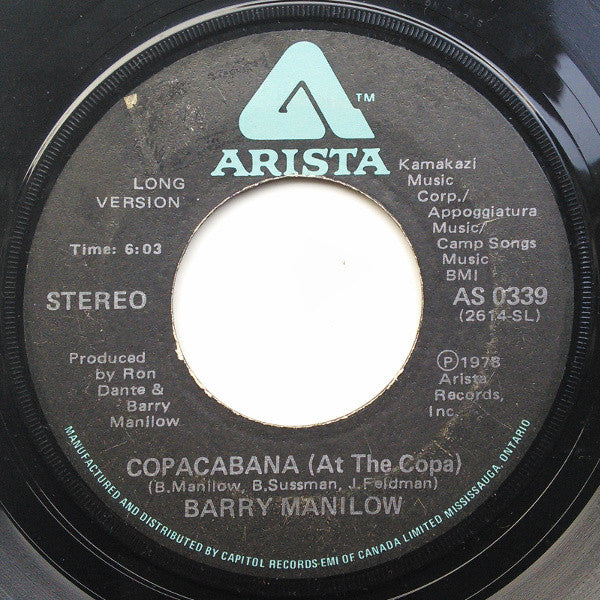 Barry Manilow – Copacabana (At The Copa) (Vg+)