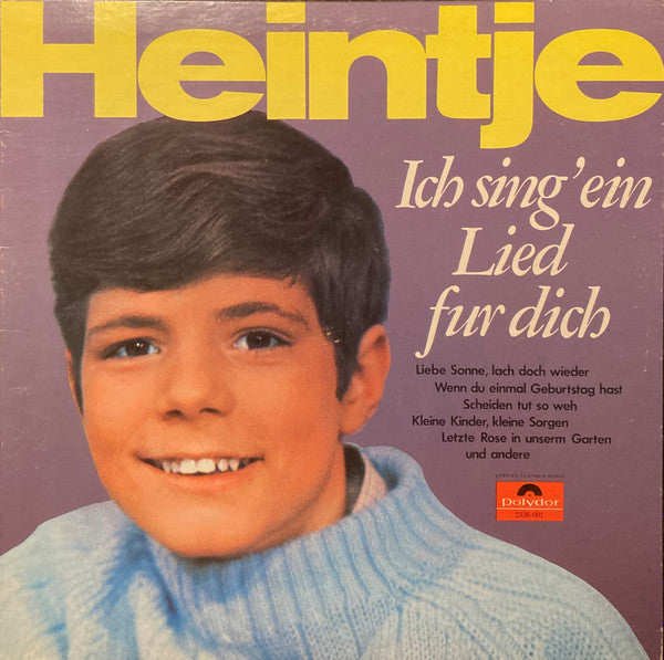Heintje – Ich Sing' Ein Lied Für Dich (Vg,G+)