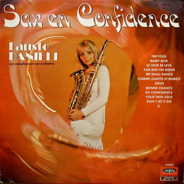 Fausto Danieli, Son Saxophone Et Son Orchestre – Sax En Confidence (Vg+,Vg)