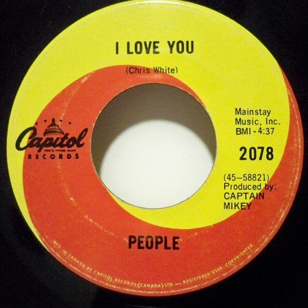 People – I Love You / Somebody Tell Me My Name (G+)
