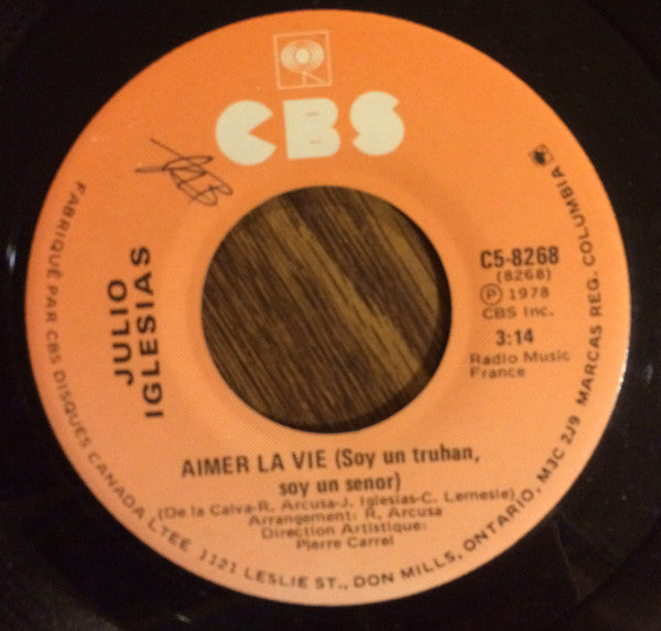 Julio Iglesias – Aimer La Vie = Soy Un Truhan, Soy Un Senor (Vg)