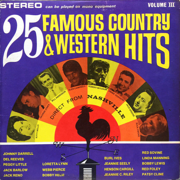 Various – 25 Famous Country & Western Hits: Volume III (Vg,Vg)