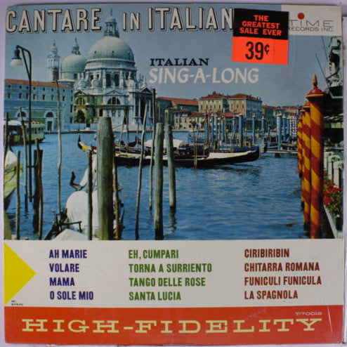 The San Remo Singers – Cantare In Italiano (G+,G+)