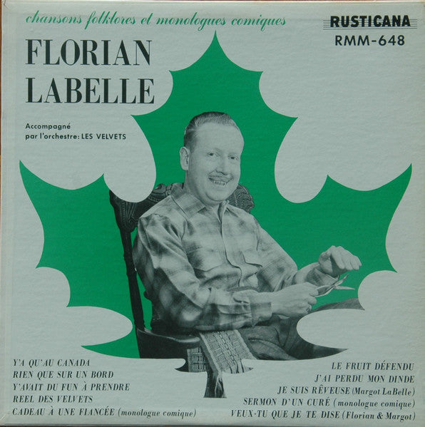 Florian Labelle – Chansons Folkloriques Et Monologues Comiques (Vg+,Vg+)
