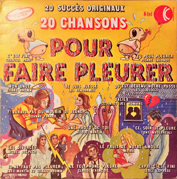 Various – 20 Chansons Pour Faire Pleurer (Vg,Vg+)