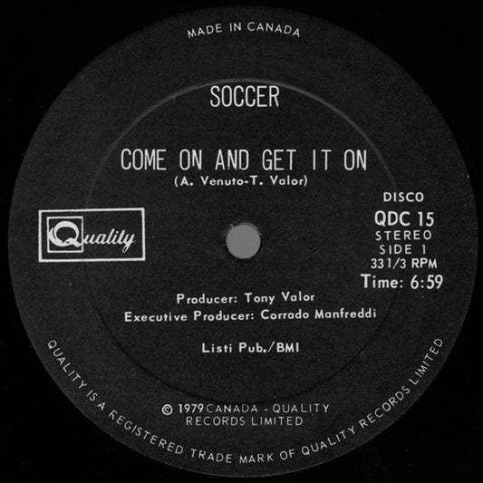 Soccer – Come And Get It On (Vg+,Vg+)