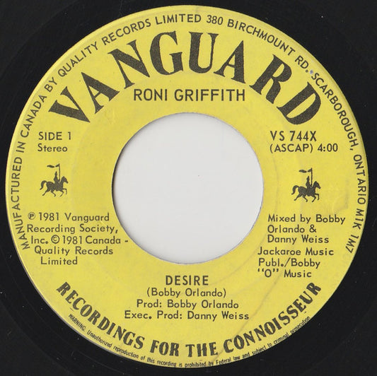 Roni Griffith – Desire / I Want Your Lovin' (VG)