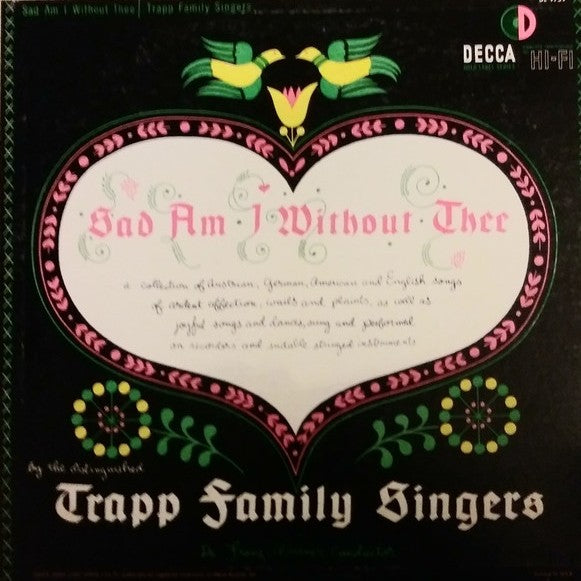 Trapp Family Singers, Dr. Franz Wasner ‎– Sad I Am Without Thee (Vg,Vg)