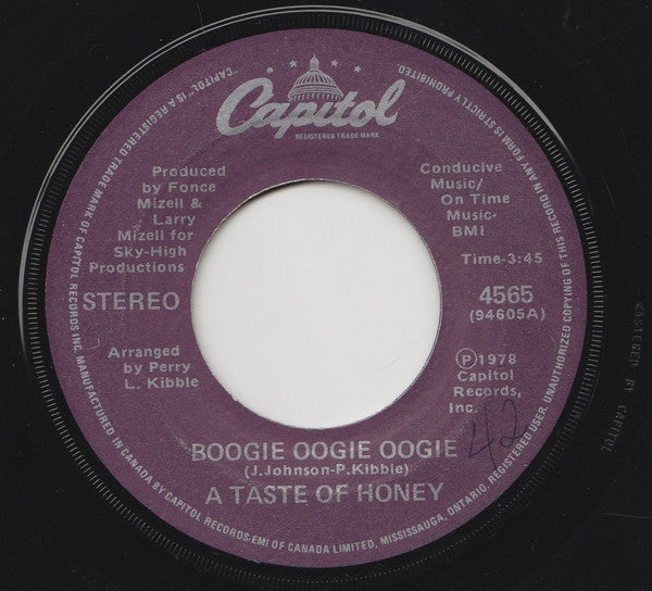 A Taste Of Honey ‎– Boogie Oogie Oogie (vg+)