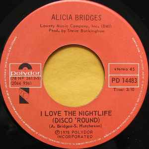 Alicia Bridges ‎– I Love The Nightlife (Disco 'Round) (Vg+)