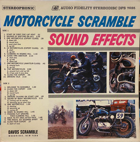 Motorcycle Scramble Sound Effects (Vg+,Vg+)
