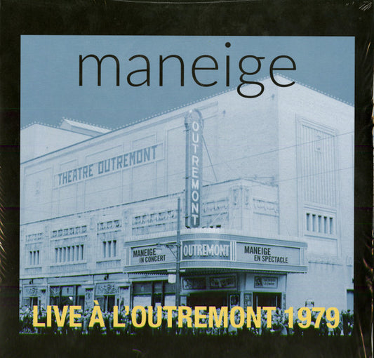 Maneige ‎– Live À L'Outremont 1979 (Vinyle noir)