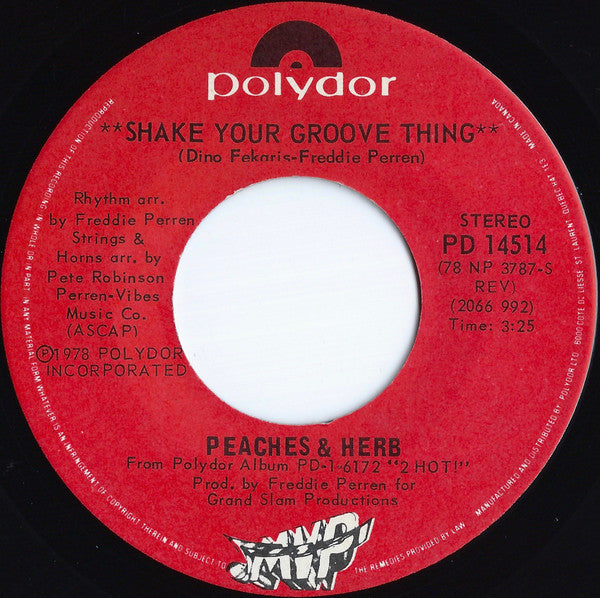 Peaches & Herb – Shake Your Groove Thing (Vg+)