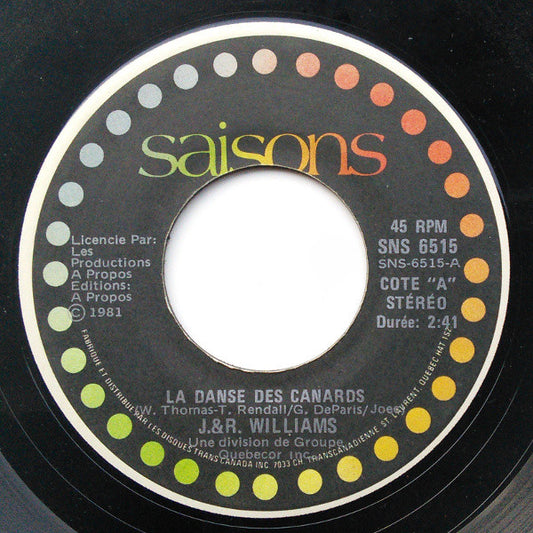 J.&R. Williams ‎– La Danse Des Canards (Vg+)