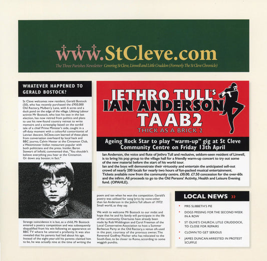 Ian Anderson ‎– TAAB2 (vinyle neuf)