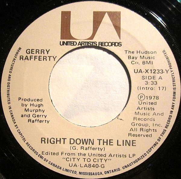 Gerry Rafferty – Right Down The Line (Vg+)