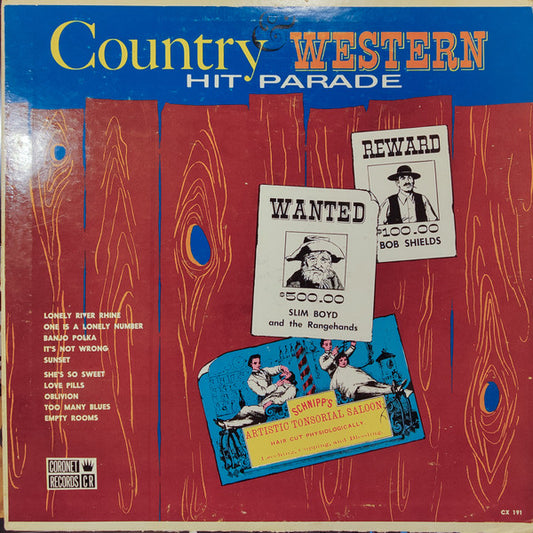 Slim Boyd And The Rangehands ‎– Country & Western Hit Parade (Vg,G+)