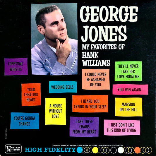 George Jones ‎– My Favorites Of Hank Williams (g+,Vg)