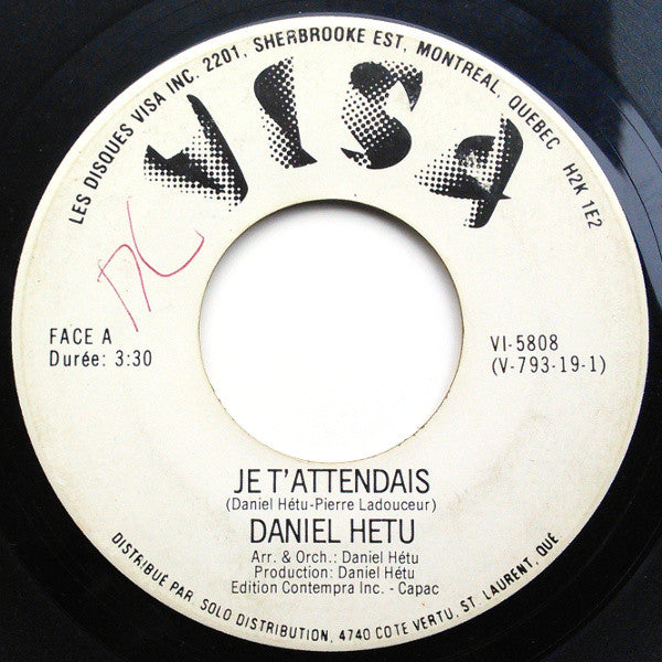 Daniel Hetu – Je T'Attendais (vg+)