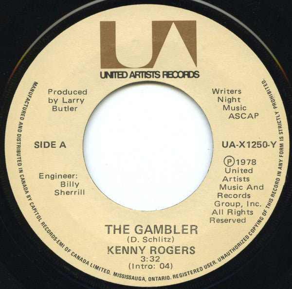 Kenny Rogers ‎– The Gambler (Vg+)