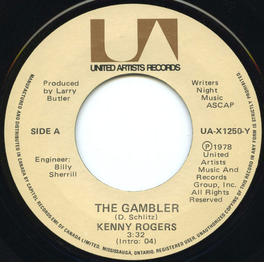 Kenny Rogers ‎– The Gambler (Vg+)