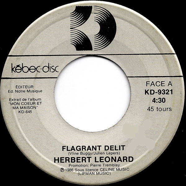 Herbert Leonard – Flagrant Delit (Vg+)