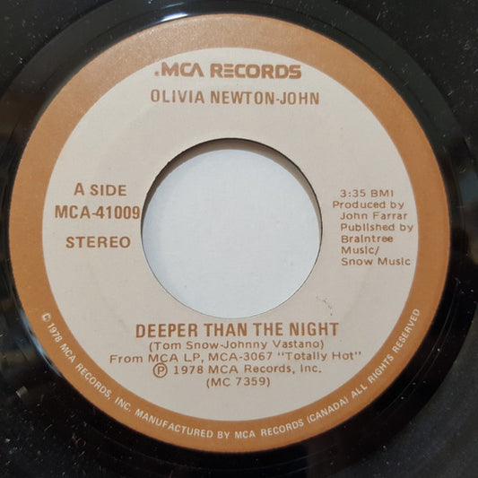 Olivia Newton-John ‎– Deeper Than The Night (Nm)