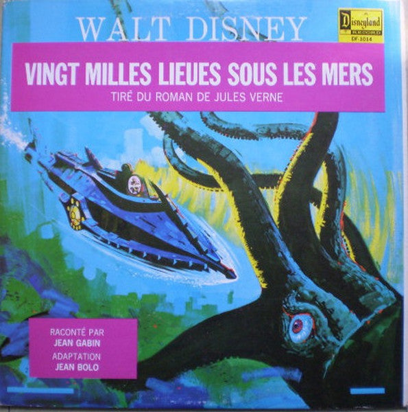 Jules Verne (3) / Jean Gabin / Jean Bolo / Walt Disney ‎– Vingt Milles Lieues Sous Les Mers (Vg+,Vg+)