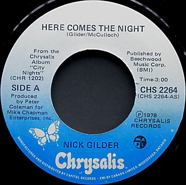 Nick Gilder ‎– Here Comes The Night (vg+)
