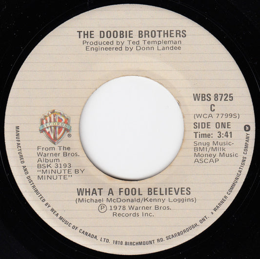 The Doobie Brothers ‎– What A Fool Believes (Vg+)