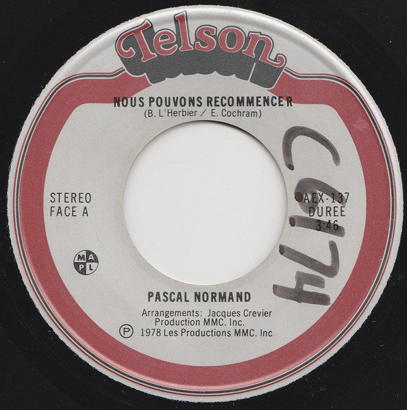 Pascal Normand ‎– Nous Pouvons Recommencer (Vg+)