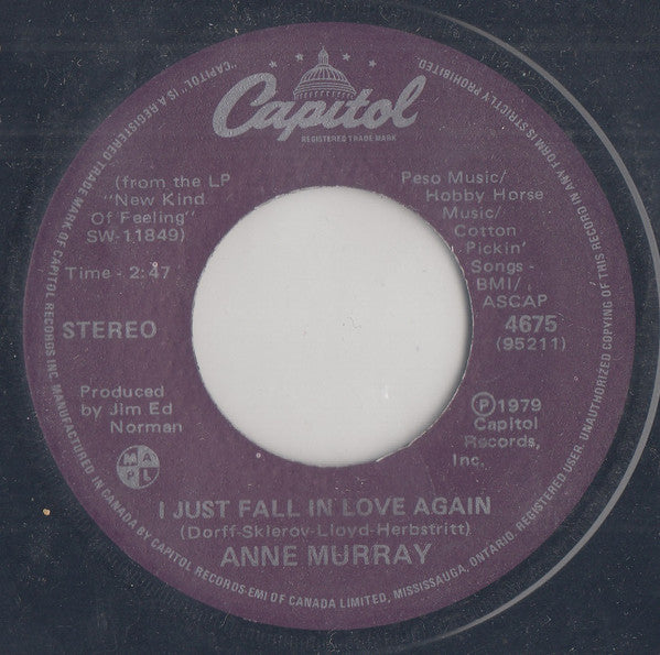 Anne Murray ‎– I Just Fall In Love Again (Vg+)