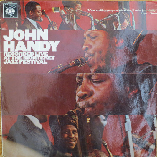 John Handy ‎– Recorded Live At The Monterey Jazz Festival (Vg,Vg) 