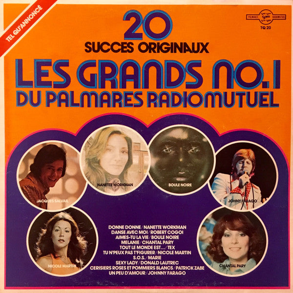 Various ‎– Les Grands No.1 Du Palmares Radiomutuel : 20 Succès Originaux (Vg+,Vg+)