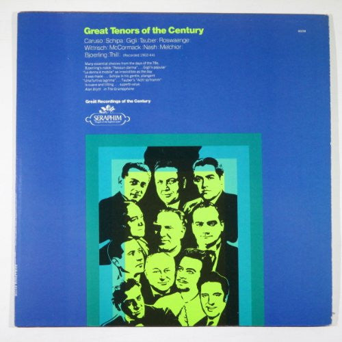 Enrico Caruso, Tito Schipa, Beniamino Gigli, Richard Tauber, Helge Roswaenge, Marcel Wittrisch, John McCormack (2), Heddle Nash, Lauritz Melchior, Jussi Björling, Georges Thill ‎– Great Tenors Of The Century (Vg+,Vg+)