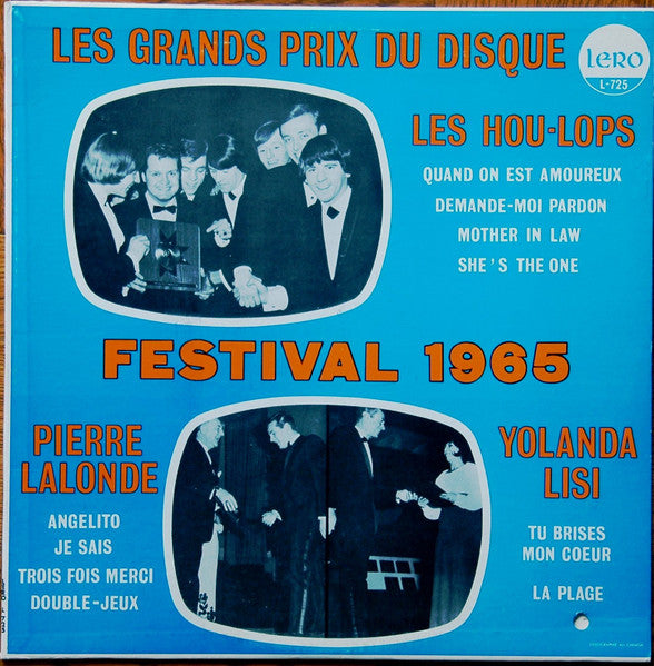 Les Hou-Lops, Pierre Lalonde, Yolanda Lisi ‎– Les Grands Prix Du Disque - Festival 1965 (Vg,G+)