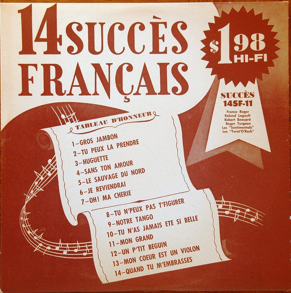 Various ‎– 14 Succès Français (Vg,Vg)