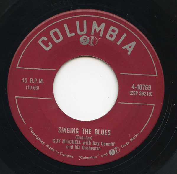 Guy Mitchell With Ray Conniff And His Orchestra* ‎– Singing The Blues / Crazy With Love  (Vg)