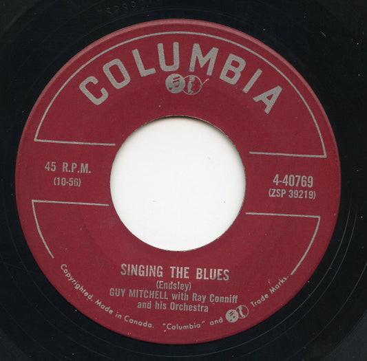 Guy Mitchell With Ray Conniff And His Orchestra* ‎– Singing The Blues / Crazy With Love  (Vg)