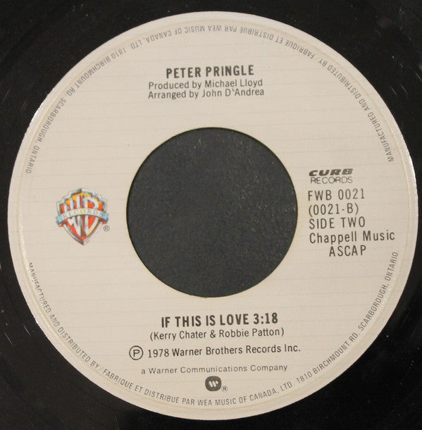 Peter Pringle ‎– Let Me Love You (Vg+)