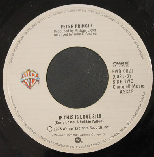 Peter Pringle ‎– Let Me Love You (Vg+)