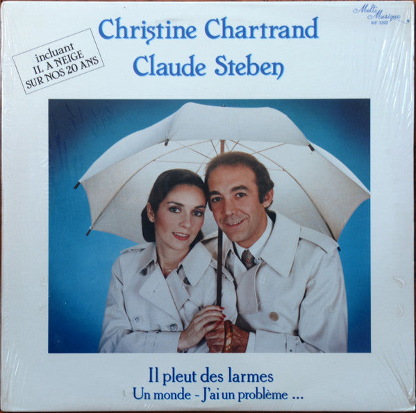 Christine Chartrand Et Claude Steben ‎– Il Pleut Des Larmes (Vg+, Vg+)